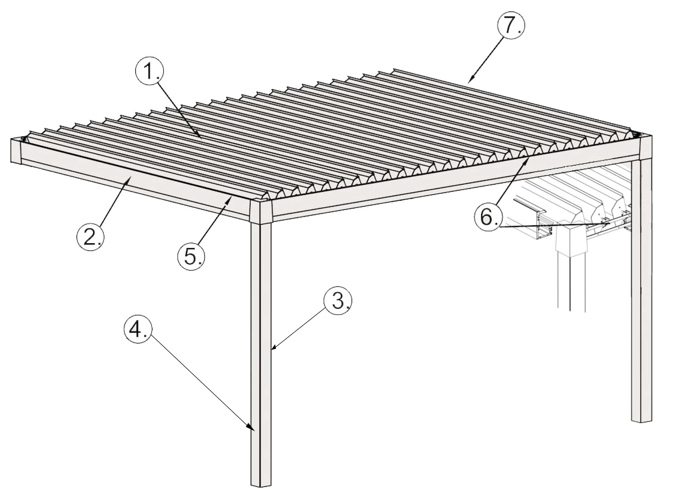 Outdoor Louvered Pergola Bioclimatique Pergola Bioclimatica